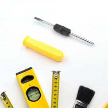 Small Pocket Size 2 in 1 Slotted Cross Head Double Sided Flat Magnetic Screwdriver with PVC Plastic Coated Handle (1 Pc) - justgrabit.in | Just Grab It