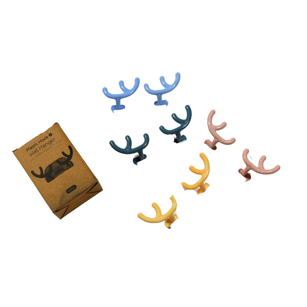 Plastic Wall Hanger Hook Wall Adhesive Hook Premium Quality Wall Hook (Pack Of 4pc) - justgrabit.in | Just Grab It