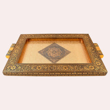 Premium Antique - Style Rajwadi Decorative Serving Tray – 40x26 cm - Justgrabit Inc.