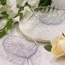 Leaf shaped Glass Serve tray of snacks, Mukhwaas, and ice cream. - justgrabit.in | Just Grab It