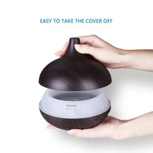 Aromatherapy Humidifier with 7 Colourful LED Light Change (500 ML Capacity / Without Remote) - justgrabit.in | Just Grab It