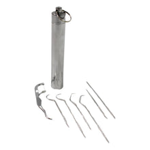 7 IN 1 STAINLESS STEEL TOOTHPICK FLOSSIER SET (1 SET / With Case) - justgrabit.in | Just Grab It