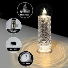 Rose Candles for Home Decoration, Crystal Candle Lights, Diwali - Justgrabit Inc.
