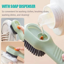 Multifunctional Scrubbing Brush with Liquid / Soap Dispenser, Cleaning Brush with Liquid / Soap Dispenser, Shoe Brush for Cleaning, Cloth Cleaning Brush with Handle Liquid Shoe Brush For Shoe Clothes (1 Pc) - Justgrabit Inc.