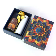 Effete Coffee Almonds Gift Hamper, Golden Rose With Bottle (3 Pc Set), Mix Color - justgrabit.in | Just Grab It