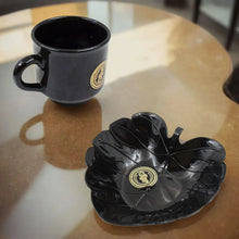 A One Ceramic Tea / cups / Mug Set With Leaf Shape Serving Bowl (8 Pcs set) - justgrabit.in | Just Grab It