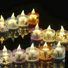 12 Pcs Flameless and Smokeless Decorative Acrylic Candles Transparent Led Tea Light Candle for Gifting, House, Diwali, Christmas, Festival, Events Decor Candles, Diwali - justgrabit.in | Just Grab It