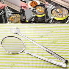 2In1 Stainless Steel Filter Spoon with Clip Food Kitchen Oil - Frying Multi - Functional - Justgrabit Inc.