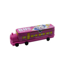 Double Decker Metal Bus Compass Case – 2 - Layer with Movable Wheels & Sharpener for Kids - justgrabit.in | Just Grab It