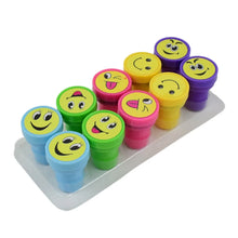 Emoticon Stamps 10 pieces in Round Shape Stamp (Multicolor / 10 Pc) - justgrabit.in | Just Grab It