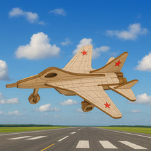 3D Wooden Fighter Jet Puzzle DIY Assembly Kit - justgrabit.in | Just Grab It