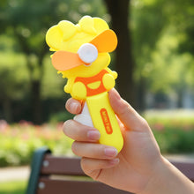 Hand Press Mini Portable Fan Toy (1 Pc, Mix Color & Design) - justgrabit.in | Just Grab It