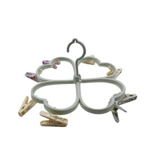Heart Shape Cloth Drying Rack with 8 Clips for Socks, Baby Clothes, Towels - justgrabit.in | Just Grab It