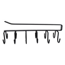 Double - Row Metal cupholder Rack, Multi - Purpose Iron Hanger with 6 Hooks (1 Pc) - justgrabit.in | Just Grab It
