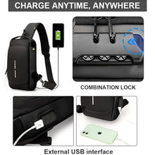 Trendy Anti - Theft Crossbody Sling Bag with USB Charging Port (1 Pc) - Justgrabit Inc.