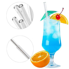 4 Pcs Reusable Glass Straws with 1 Cleaning Brushes - justgrabit.in | Just Grab It