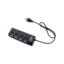 4 Port USB, HUB USB 2.0 HUB Splitter High Speed with On/Off Switch Multi LED Adapter Compatible with Tablet Laptop Computer Notebook - Justgrabit Inc.