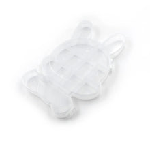Transparent Cartoon Bear Clear Plastic Storage Box Jewelry Organizer Holder Cabinets For Small objects (1 Pc Mix Color) - justgrabit.in | Just Grab It