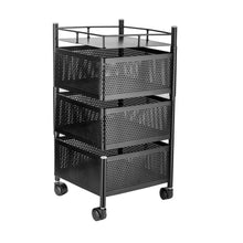 Metal High Quality Kitchen Trolley Kitchen Organizer Items and Kitchen Accessories Items for Kitchen Rack Square Design for Fruits & Vegetable Onion Storage Kitchen Trolley with Wheels (3 Layer) - Justgrabit Inc.