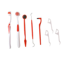 Ergonomically designed anti - slip handles Durable plastic and stainless steel tools Helps remove plaque, tartar, and food particles Ideal for use between dentist visits Travel - friendly and hygienically packaged - Justgrabit Inc.