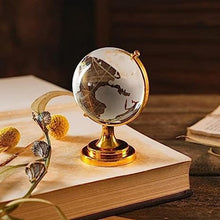 Crystal Globe / World Map 50 mm with Golden Stand (1 Pc) - justgrabit.in | Just Grab It
