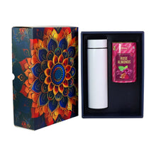 Effete Rose Almonds Gift Hamper, Golden With Bottle (2 Pc Set), Mix Color - justgrabit.in | Just Grab It