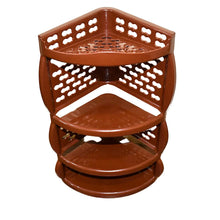 Multi Purpose Plastic Corner Rack a Stylish Storage Shelf for Kitchen / Living Room / Bathroom (1 Pc / 3 Layer ) - Justgrabit Inc.