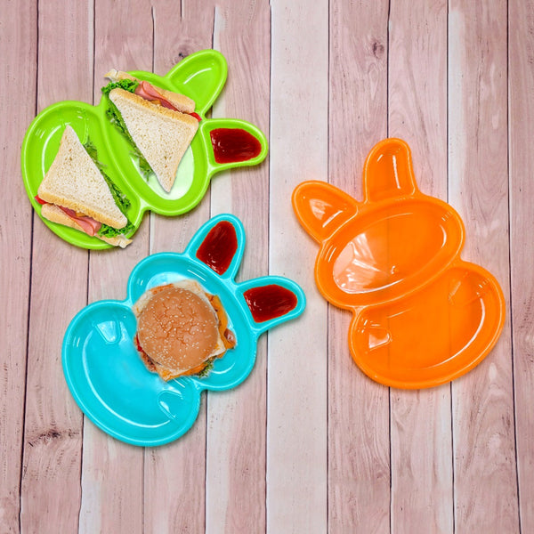 6 - Piece Rabbit Shape Dish Set for Kids (Multicolor) - justgrabit.in | Just Grab It