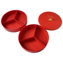 2 Layer Multipurpose Decorative Dry Fruit and Snack Serving Tray (1 Pc) - justgrabit.in | Just Grab It