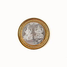 Premium Gold & Silver Dual - Tone Religious Coin with Lakshmi Ganesh Design - Justgrabit Inc.