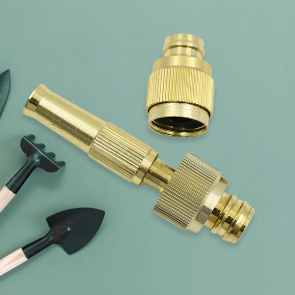 water spray nozzle for water pipe booster nozzle for car wash nozzle with high pressure water adjustable brass nozzle water spray gun for gardening watering tools - justgrabit.in | Just Grab It