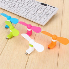 mini USB fan For Having cool air instantly, anywhere and anytime purposes (Micro Port / Mix Color) - Justgrabit Inc.