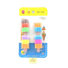 Ice cream Shape Eraser for Girls & Boys 3D Eraser for School B'Day Return Gift Ice Cream Theme Shape Erasers Pencils Set for Kids Educational Stationary kit, School Supplies (1 Set 4 Pc) - Justgrabit Inc.