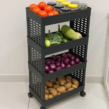 4 - Layer Plastic Storage Rack with Wheels - justgrabit.in | Just Grab It