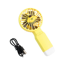 Cute Cartoon Handheld Fan with LED Light (1 Pc) - Justgrabit Inc.