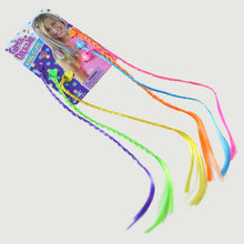 Colourful Braided Hair Extension Streaks for Girls & Kids (6 Pc) - justgrabit.in | Just Grab It