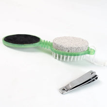 5 In 1 Pedicure Tool Pedicure Brush For Feet Foot Scrubber Foot File With Nail Cutter - Justgrabit Inc.