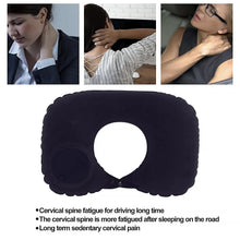 8512 3 in 1 Comfortable Travel Sleeping Kit, Neck Pillow, Eye Mask & Ear Plug Set Inflatable Plane Sleeping Pillow Head Neck Support Pillows for Travel Airplane Office, Black - Justgrabit Inc.