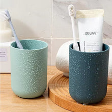 Multipurpose Wall Mount Toothbrush Holder Plastic Stand With 2 Cup (1 Set) - justgrabit.in | Just Grab It