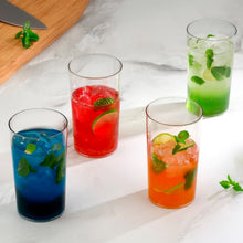 Round Clear Plastic Unbreakable Transparent Glass Set ( 300ml 6pc ) - justgrabit.in | Just Grab It