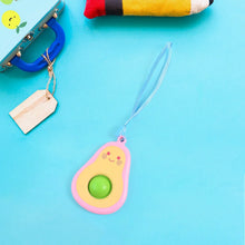 Cute Avocado - Shaped Mini Push Pop Keychain Toy with Strap (1 Pc) - Justgrabit Inc.