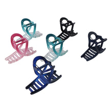 Plastic Hair Clamp Grip, Simple Matte Hair Barrette Clamp (12 Pc / Mix Design) - justgrabit.in | Just Grab It