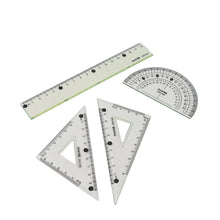 4 - Piece Geometry Set, Triangle Ruler Protractor Straight Ruler - Justgrabit Inc.