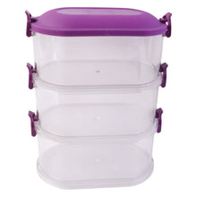 3 Layer Stackable Airtight Food Storage Container Set (1 Set) - justgrabit.in | Just Grab It