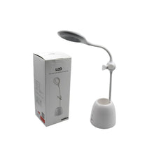 Rechargeable LED, LED Desk Lamp with Pen Container Fan, Interior Lighting for Study, Children's Room, Bedroom or Office, Perfect for Emergency, Study, Reading and Home USB Cable Included - justgrabit.in | Just Grab It