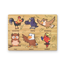 Wooden Bird Puzzle Learning Educational Board (1 Set / 28×20 Cm) - justgrabit.in | Just Grab It