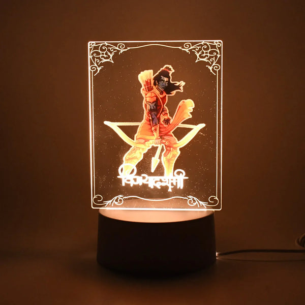 Beautiful 3D Lord Shree Ram Frame with soft white light (1 Pc) - Justgrabit Inc.