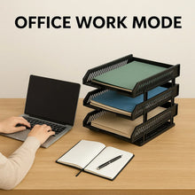 4 - Layer Multifunctional File Rack with Drawers for Office Desk - Justgrabit Inc.