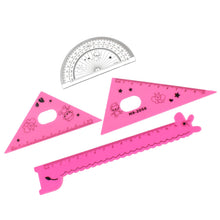 Cute Cartoon Giraffe Ruler / Scale Meter Ruler / Triangle Ruler (4 Pc Set) - justgrabit.in | Just Grab It
