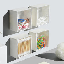 4037Adhesive Wall Mounted Flip Storage Box Holder Small Object Storage Case ( 1 pcs ) - justgrabit.in | Just Grab It